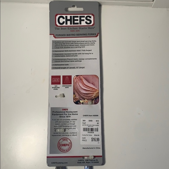 CHEFS Froged bistro 2PC serving forks - Picture 3 of 3